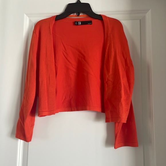 Leslie Fay Sweaters - Orange cardigan